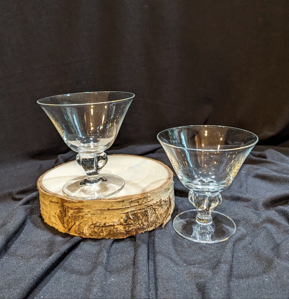 Swedish Astrid 5-Lobed Stem Champagne/Sherbet Glasses